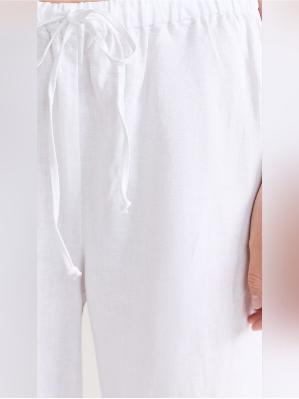 Reformation White Wide-Leg Trousers - High-Rise Minimal Size X-Small Petite New - Picture 2 of 11